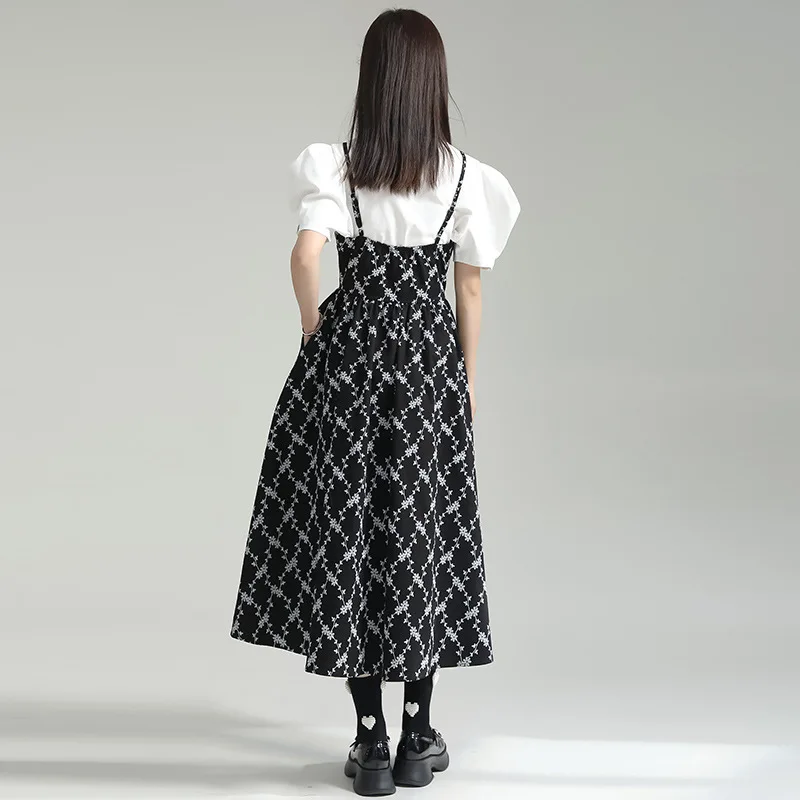 Модный дизайн летняя французская Цветочная кофта Женский костюм с большим