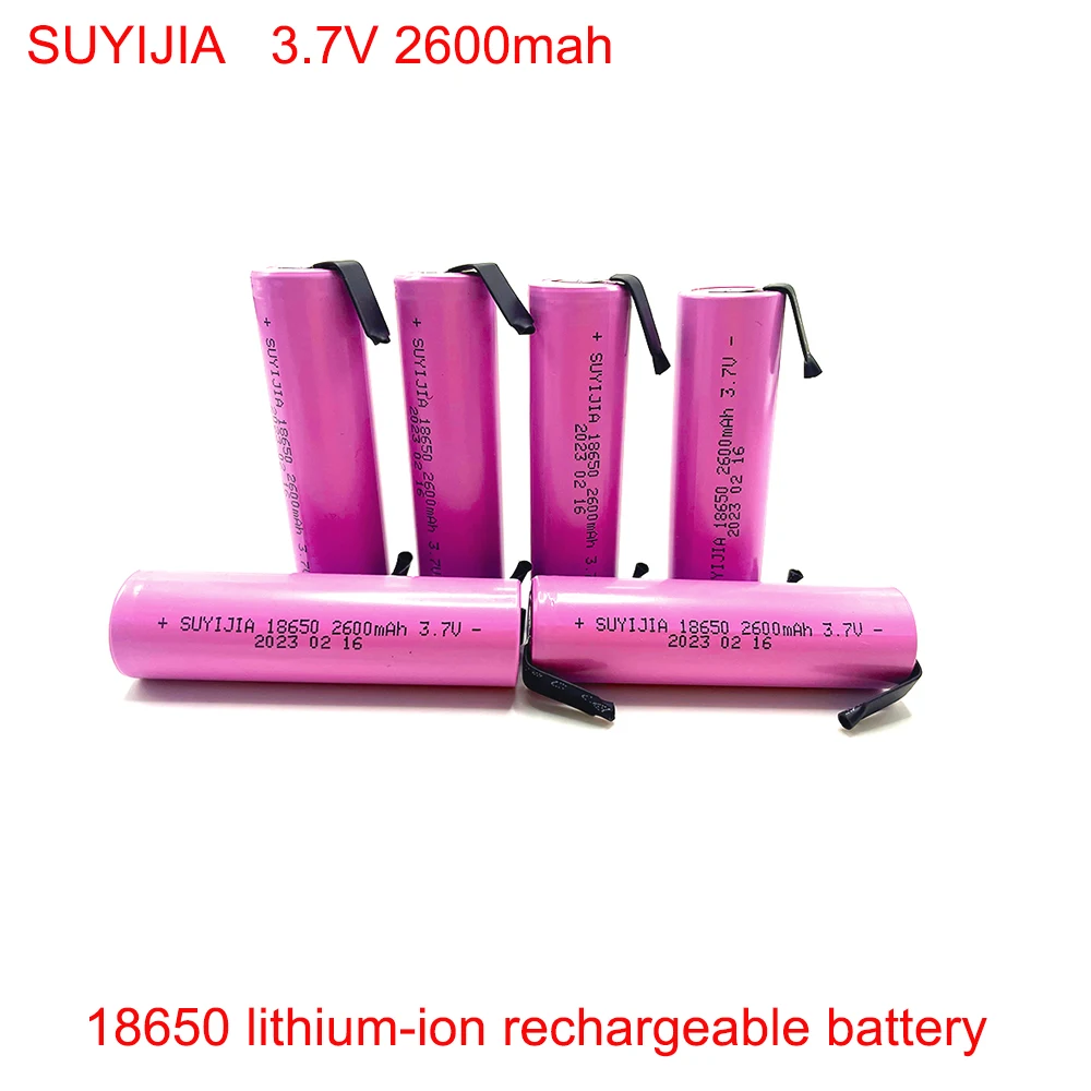

High Quality 18650 Lithium-ion Battery 3.7V Battery 2600mAh Meter Aircraft Model Electric Shaver Flashlight DIY Battery