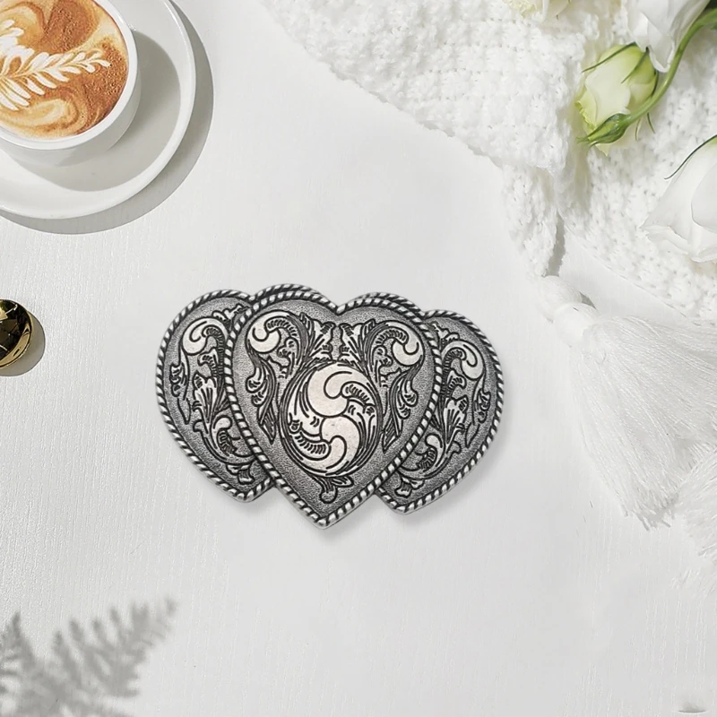 SZL Западная пряжка с цветочным принтом нежная гравировкой в ​​виде сердца