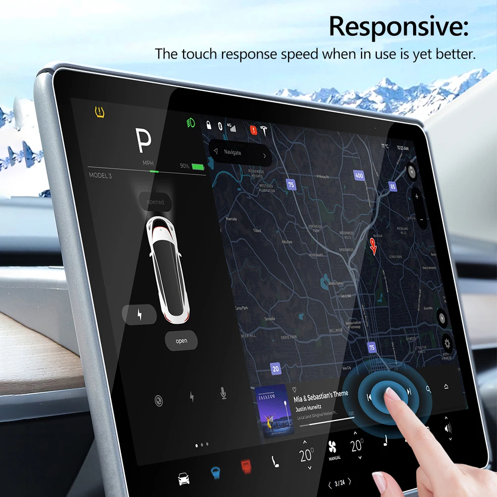 Защитная пленка для автомобиля Tesla Model 3/Y из закаленного стекла защиты экрана с