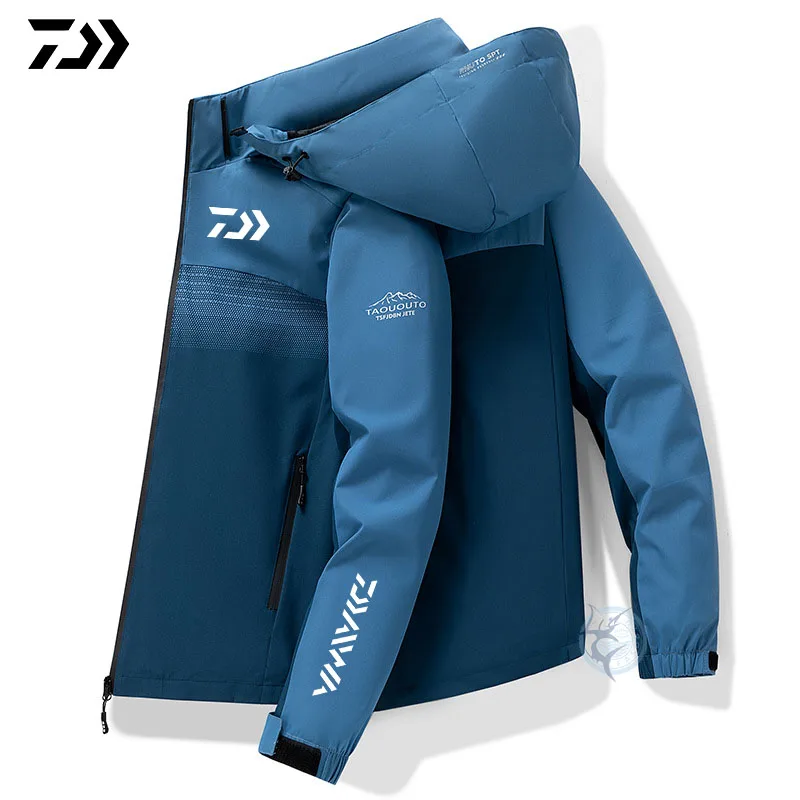 

Daiwa Autumn Outdoor Sport Men's Fishing Clothes Waterproof Windproof Casual Men Fishing Jacket Loose Hooded