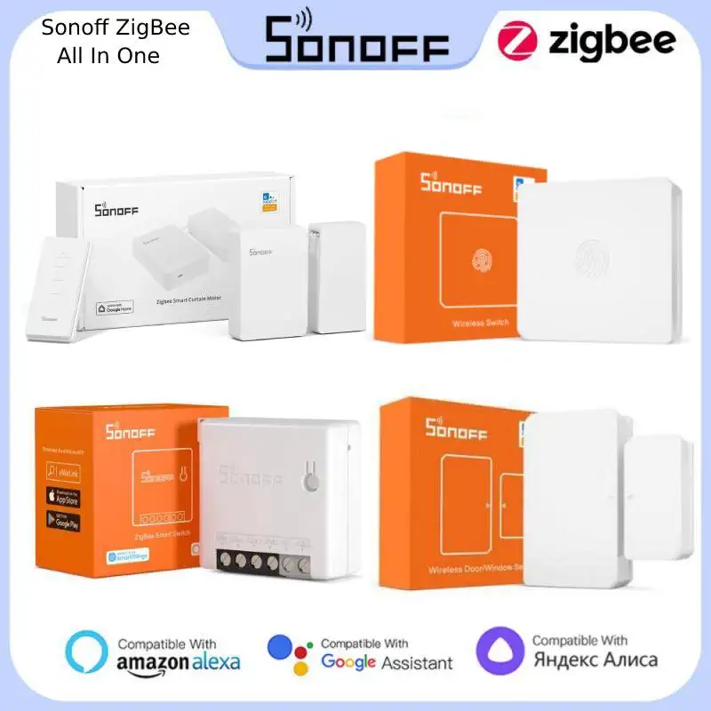 

SONOFF ZigBee SNZB-MINI SNZB-Bridge PIR Sensor Door/Window Sensor Temperature& Humidity Detector eWeLink Works With Alexa Google