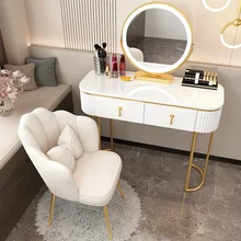 Nordic Ins Dressing Cabinet Chair with Mirror Makeup Table Vanity Dressing Table Bedroom Furniture Modern Luxury Home Dressers