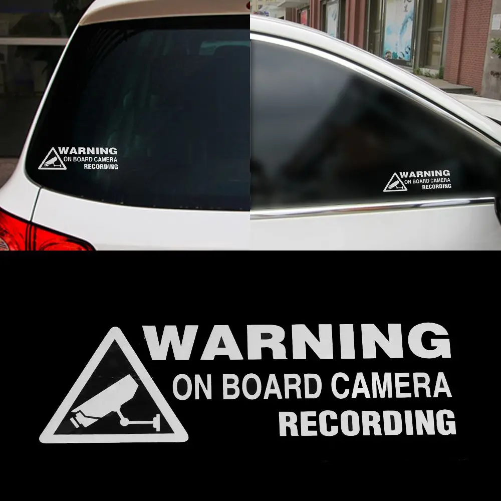 

New Gift Decor Truck Warning On Board Camera Recording Vinyl Auto Car Sticker