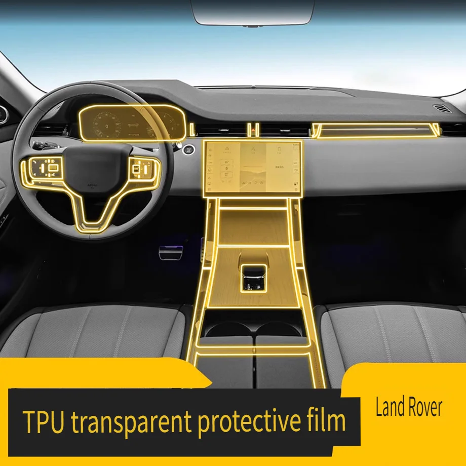 

Прозрачная пленка из ТПУ для Land Rover Range Rover Evoque 2024, Защитная Наклейка для салона автомобиля, аксессуары для экрана Центрального управления автомобилем