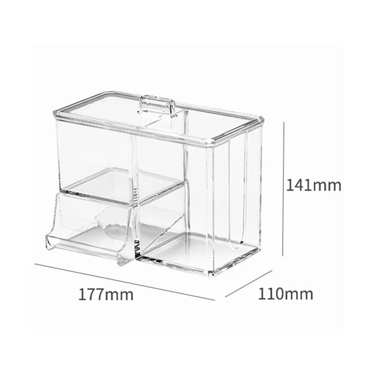 Контейнер для крышки и ватных палочек 4 отделения