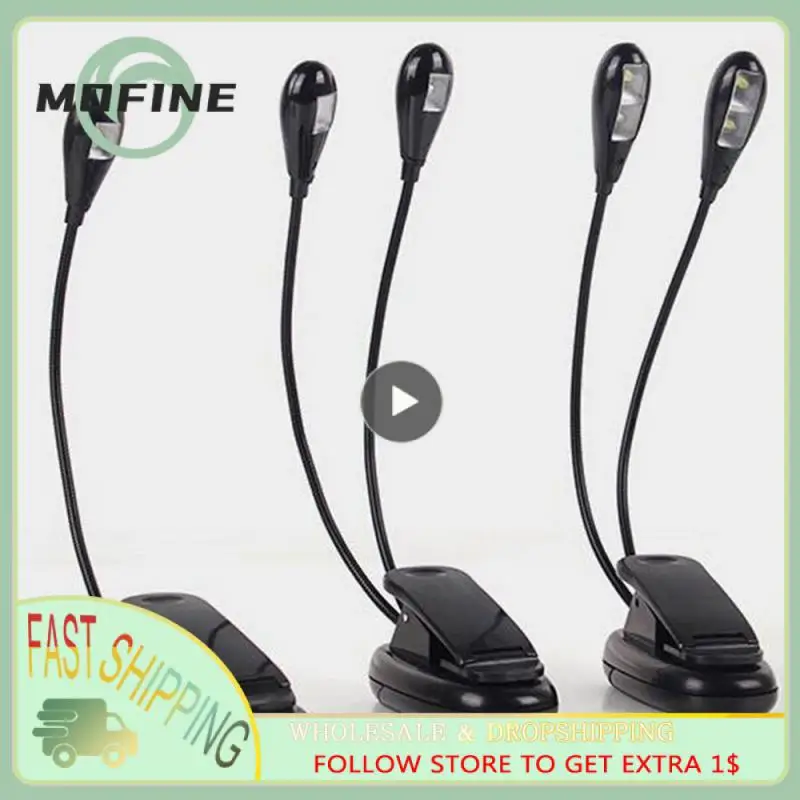 

Dual Arm Table Reading Light Energy Saving Plastic Book Lights Clip-on 2 Led Desk Light Light Fixture 360 ° Flexible Adjustable
