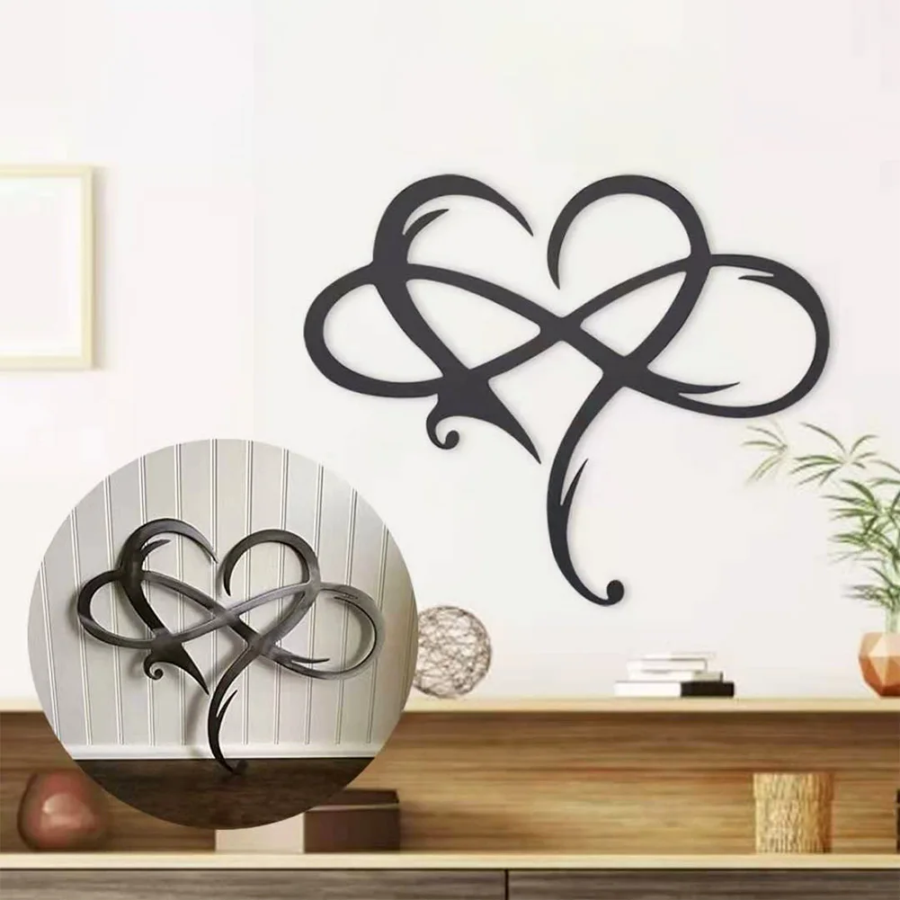 

Infinite Heart Sign Wedding Love Shape For Home Stainless Steel Living Room Anniversary Bedroom Ornament Gift Wall Decoration