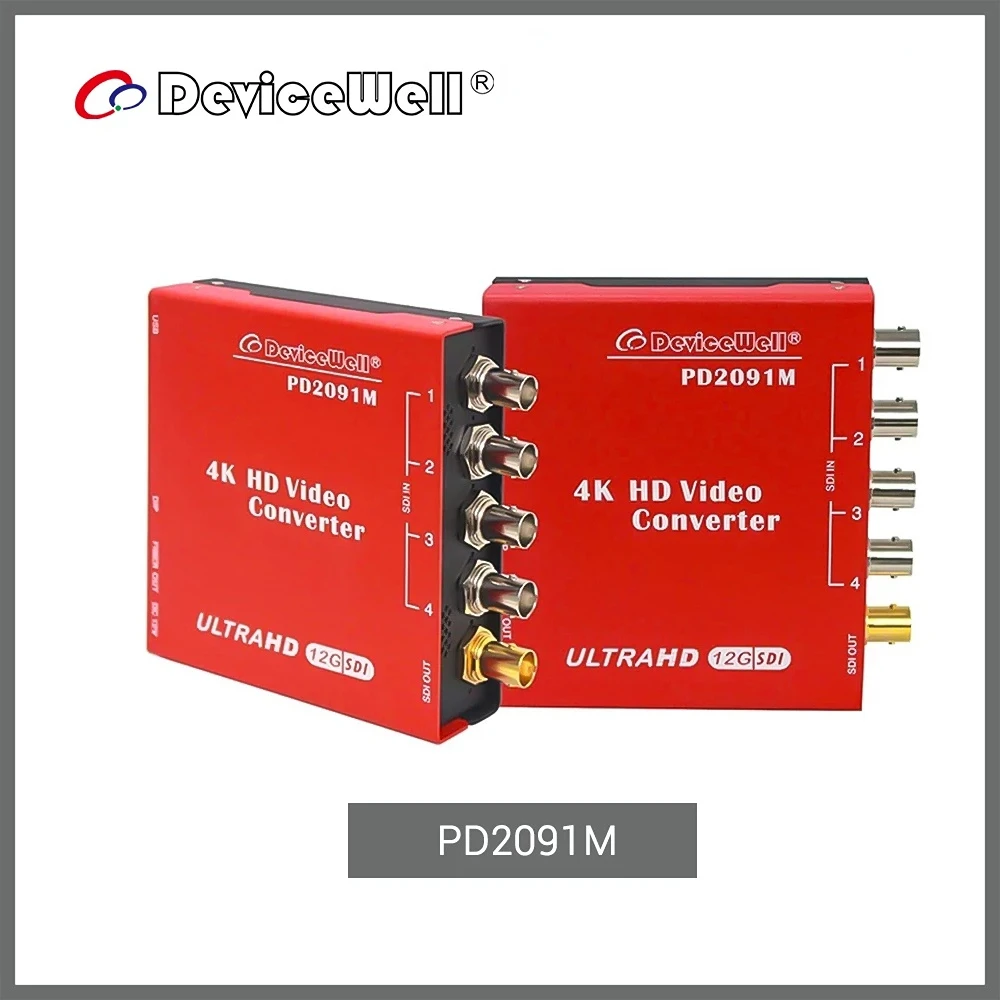 

DeviceWell New PD2091M 12G SDI MUX 4K HD Video Converter Transmission Device Optical Fiber