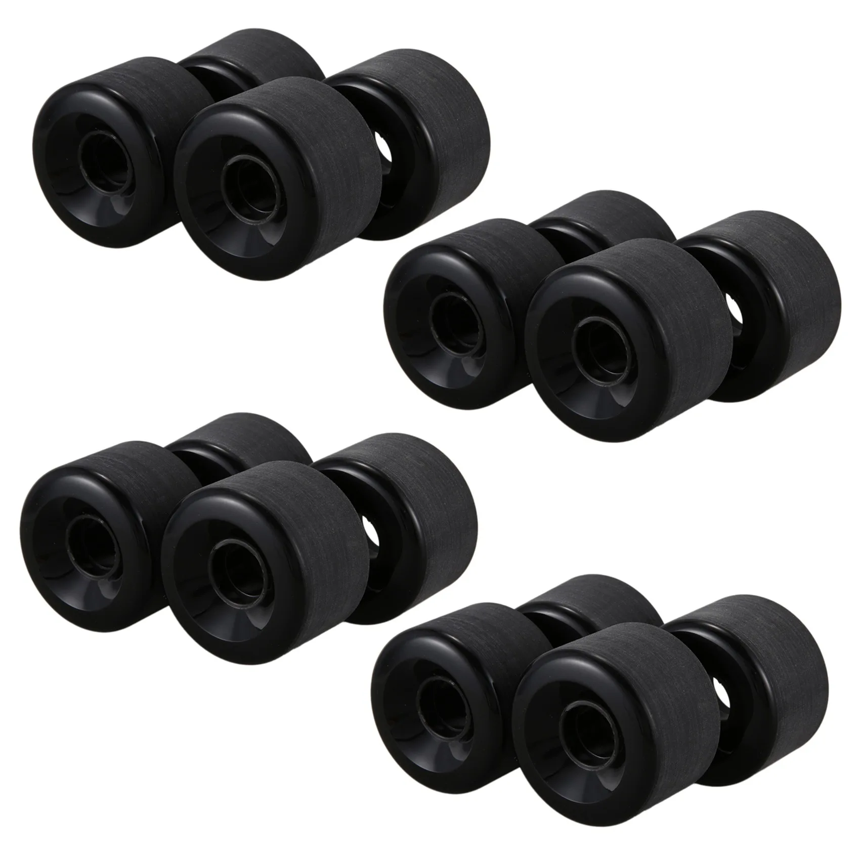 

16 Pack Skateboard Wheels Elastic PU Wearable Flexible Durable 65X45 PU Skateboard Wheels Sports Black