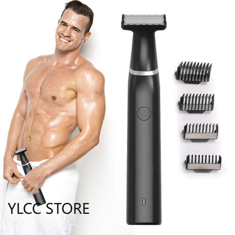Pubic Hair Trimmer for Men Electric Groin & Body Hair Shaver