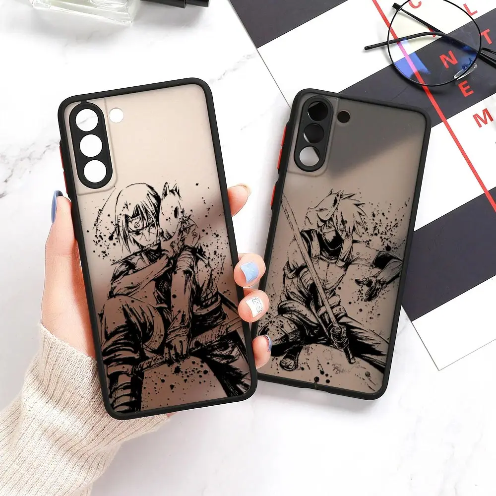 

S23 Ultra Case For Samsung Galaxy S22 Ultra Case S23 Cover S21 S20 Plus FE S10 Matte Clear Cover U-Uzumaki-I-Itachi-Gaaras Anime