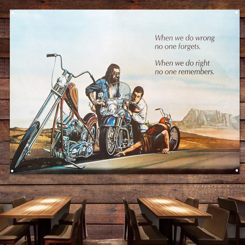 

Motorcycle Repair Painting for Garage Vintage Decorative Banner Wall Flag Gas Station Man Cave Auto Poster Home Decor Stickers