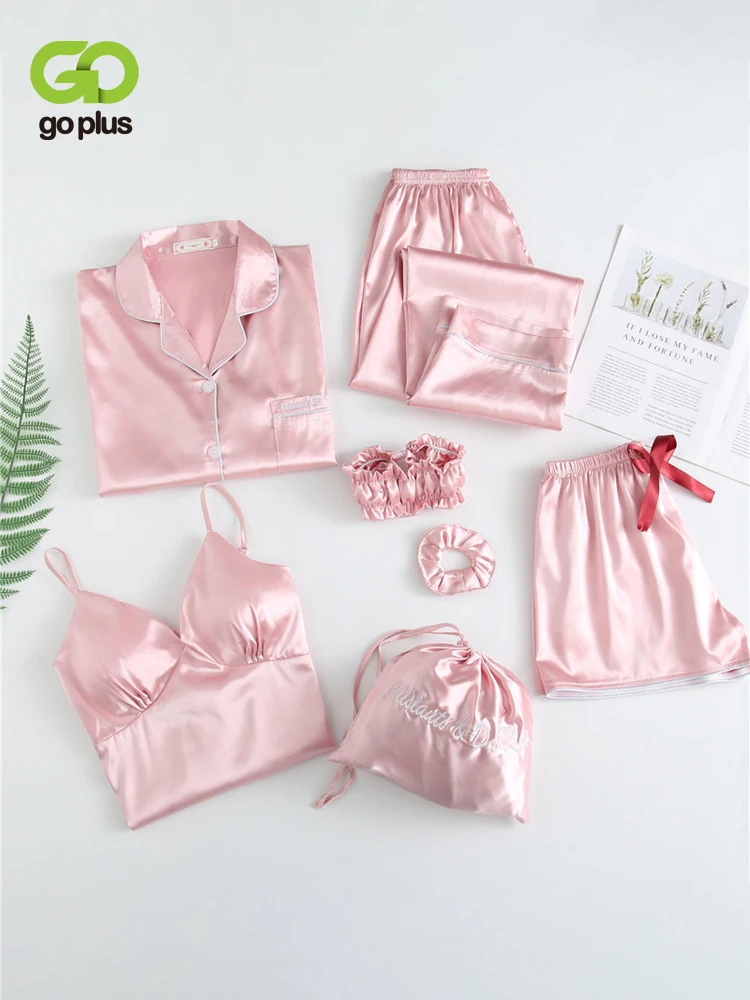 

GOPLUS Pajamas Set Women Sleep Tops Pants Red Sleepwear Sexy Lingere Strap Top Spring Summer Nightwear Home Wear Heart Pjs Suit