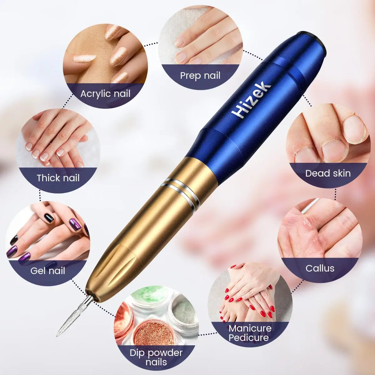 

Portable USB Electric Nail Drill Machine for Acrylic Gel Nails 20,000RPM Manicure Machine Set for Home Salon