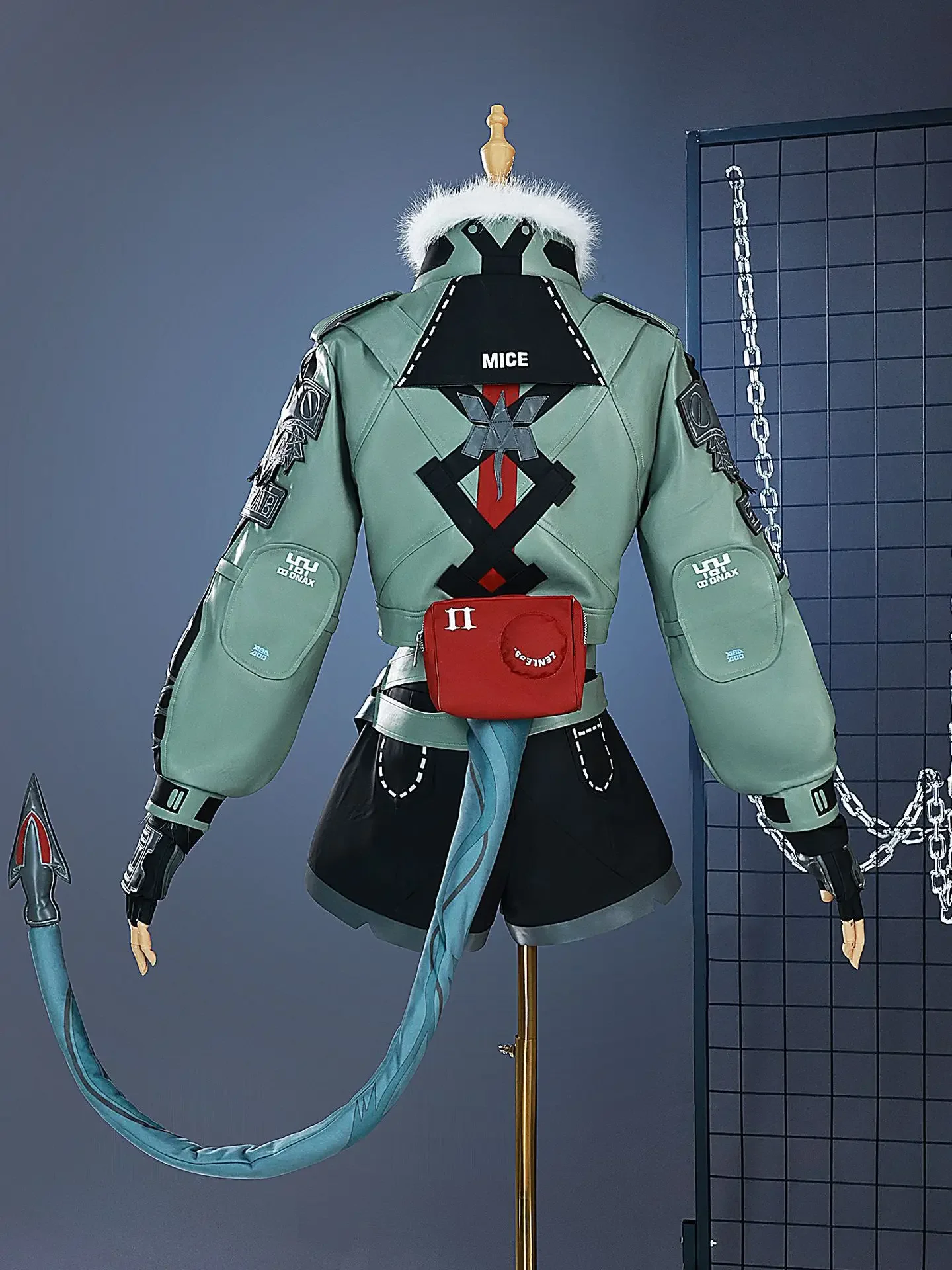 Zenless Zone Zero Jane Doe Косплей Костюм Cos Парик Набор с Хвостом Аниме Игровая Вечеринка