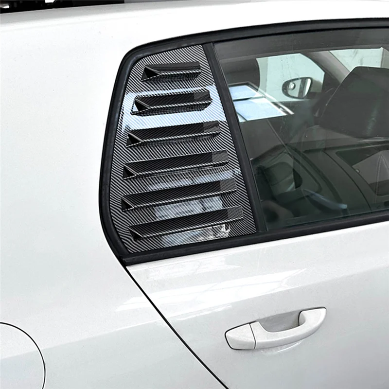 Автомобильные наклейки из углеродного волокна на заднее окно треугольная жалюзи
