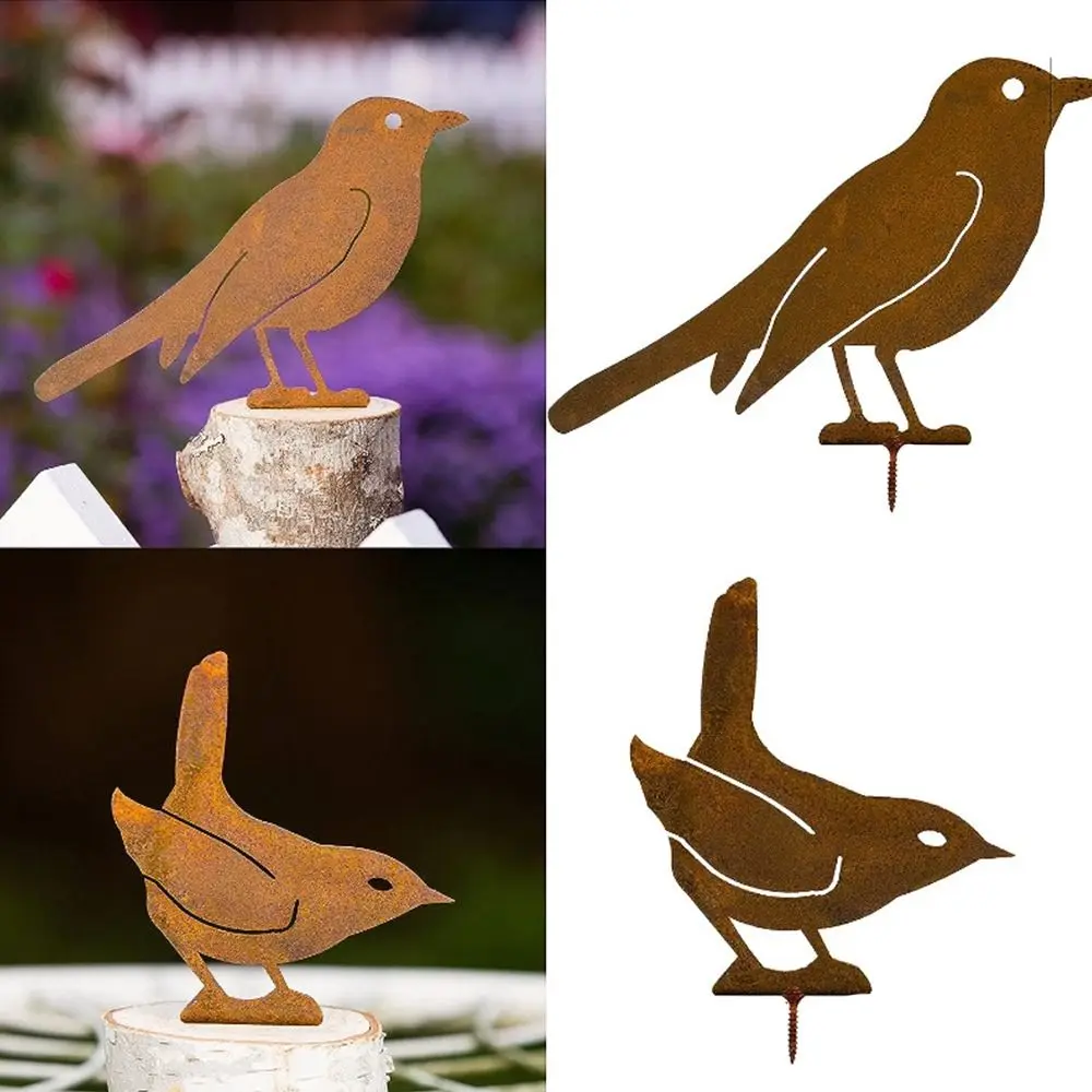

Силуэт орнамент ржавые металлические птицы в форме птицы имитация птицы скульптура птица фигурка забор Искусство Декор ремесла