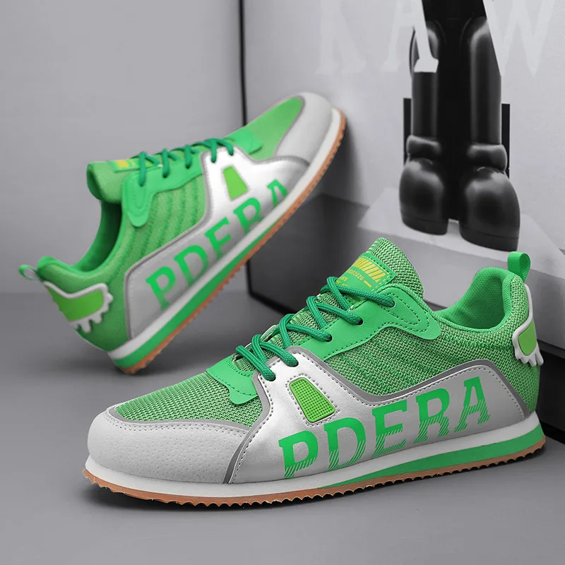 

2023 Summer New Trendy Men Design Sports Shoes Vintage Green Men's Sneakers Breathable Mesh Men's Training Shoes Basket Homme