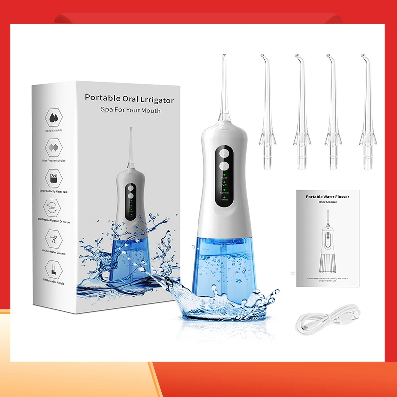 

300ml portable dental rinse ultrasonic water floss dental cleaner dental calculus and tartar removal oral cavity cleaner
