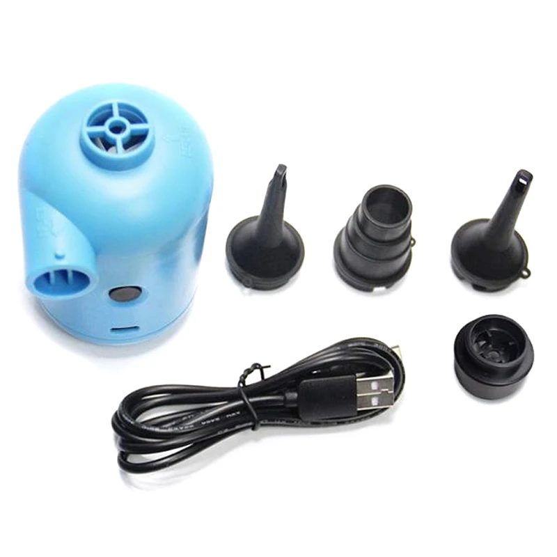 

Портативный электрический воздушный насос с USB, мини-воздушный насос с 4 насадками, насосы для надувного бассейна, надувных матрасов, кроватей, лодок.