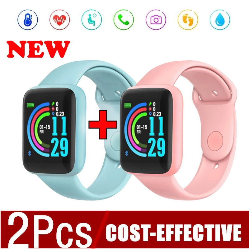 

Спортивные Смарт-часы для мужчин и женщин, наручные часы 2020, фитнес-трекер Y68 D20, умные часы для Android IOS, функция измерения пульса, быстрая дост...