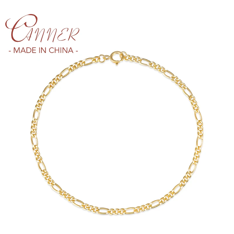 

Женский составной базовый браслет «Фигаро» из серебра 925 пробы