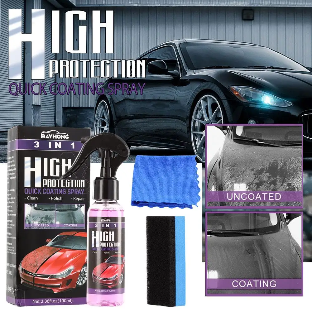 

3 In 1 High Protection Ceramic Car Wash Fortify Quick Coat Polish Sealer Spray Car Nano Ceramic Coating Polishing Spraying Wax