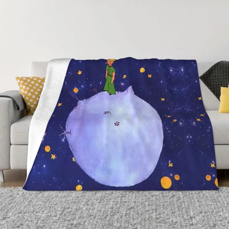 

France Anime Blankets Comfortable Soft Flannel The Little Prince Summer Le Petit Prince Throw Blanket for Couch Travel Bedding