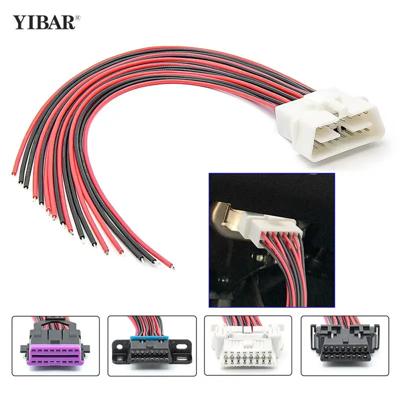 

30cm OBD 16 Pin Female/male OBD2 Connector OBD2 16 Pins Diagnostic Interface Extension Cable J1962F OBD2 16 Pin Female Connector