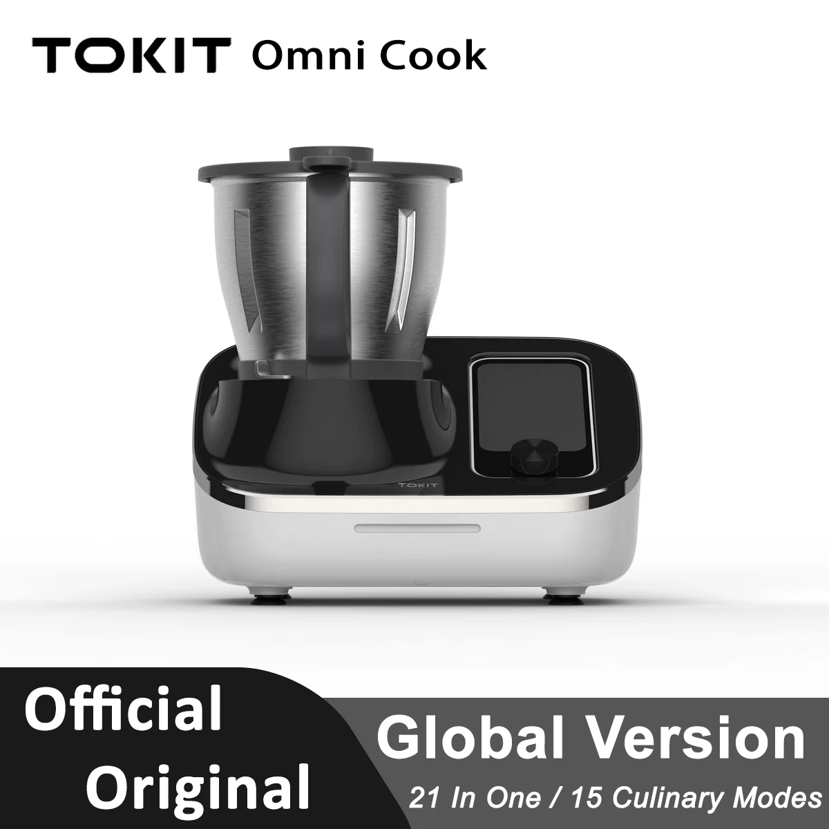 TOKIT Omni Cook Automatic Cooking Robot Household Smart Food Processors Cooking Machine Multifunctional Dishes Maker，2.2L/1700W
