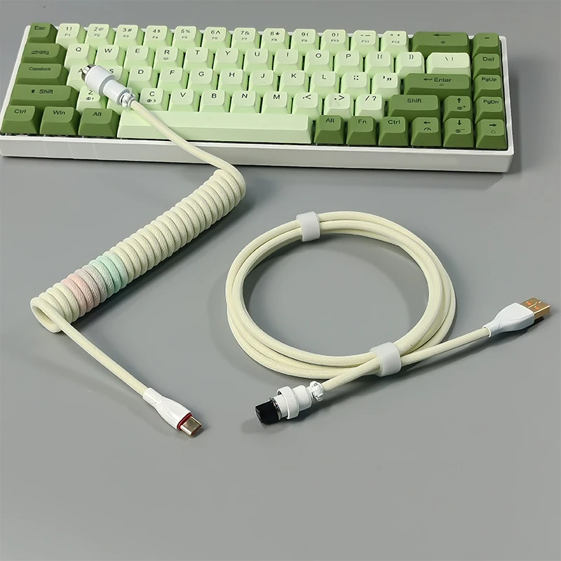 

Механическая клавиатура спиральный кабель провод Тип C USB кабель для клавиатуры Механическая клавиатура для настольного компьютера авиаци...