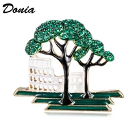 donia jewelry europe and the united states new fashion building brooch enamel plant brooch wild unique ladies brooch