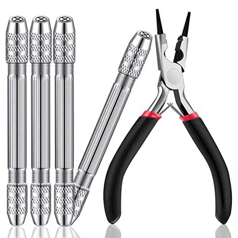 

Needle Nose Pliers Jewelry Plier DIY Jewelry Tool Metal Jewelry Making Tools With Hand Drill Jewelry Pliers For Beading Wire
