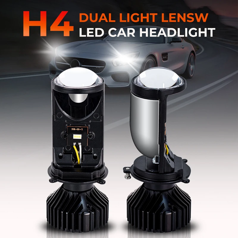 

Canbus Y6 H4 LED Car Headlight 6500k Super Bright Mini Lens Headlight H4 8000LM IP67 Waterproof Fog Light Bulb Universal