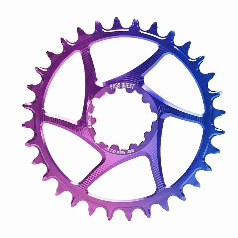 

PASS QUEST Colorful 3mm Offset Crankset For SRAM Gx xx1 Eagle GXP Round/oval MTB Narrow Chainring 32-38T Bike Bicycle Chainwheel