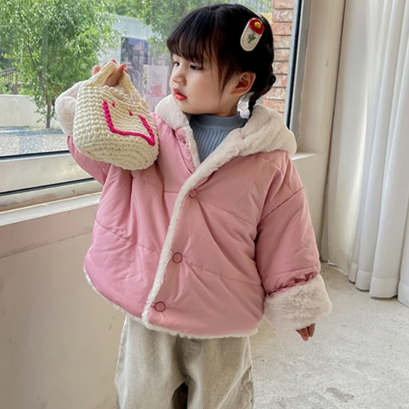 

Girls Coat Jacket Cotton Windbreak Snowsuit 2023 Pink Winter Autumn Plus Size Outwear Children's Clothing