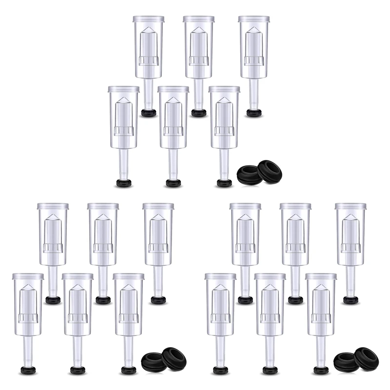 

Airlock Set For Fermentation, 60 Pieces Silicone Grommets And 18 Pieces Plastic Airlock For Preserving, Brewing