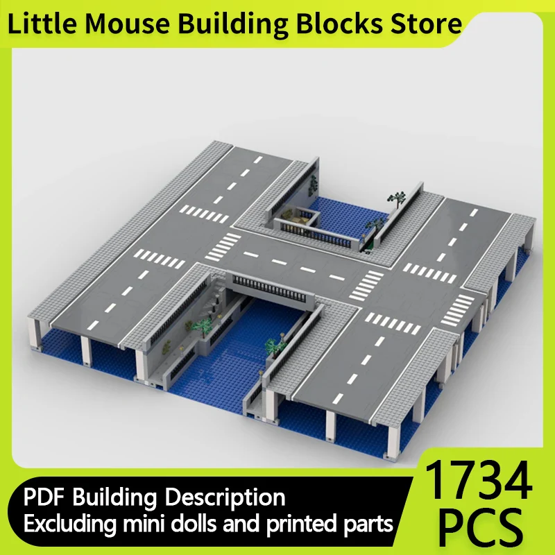 Модель с видом на улицу строительные кирпичи городской канал транспорт дорога