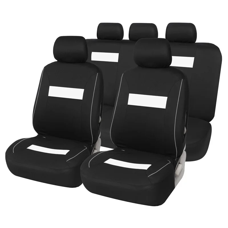 

QX.COM Full Coverage Flax Fiber Auto Seats Covers Linen Breathable Car Seat Cover For Mitsubishi L200 Lancer 9 10 Ex Ix XMontero