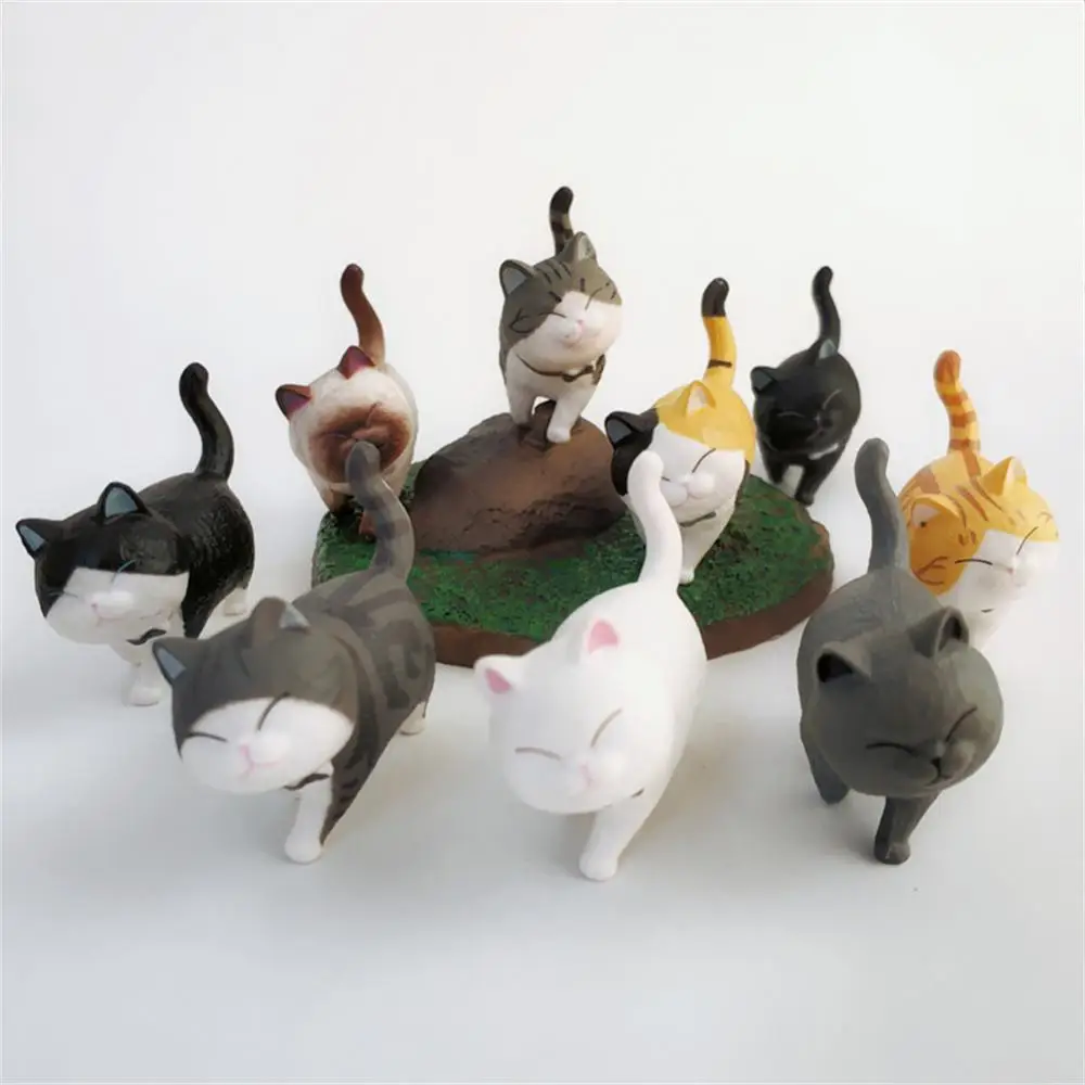 

Cat Cute Desktop Cat Doll Ornaments Car Accessories Model Miniature Statuette Figurine Home Room Decoration Figures Doll