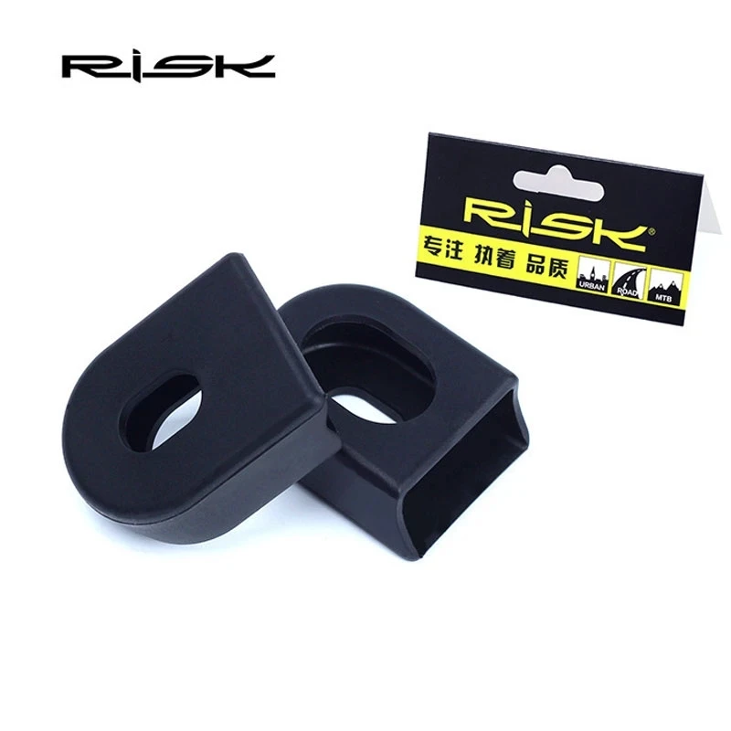 RISK Bicycle Silicone Crank Cover Protector Silicone Sleeve Pedal Crankset Protective Case Mountain Road Bike Cycling MTB Access images - 6