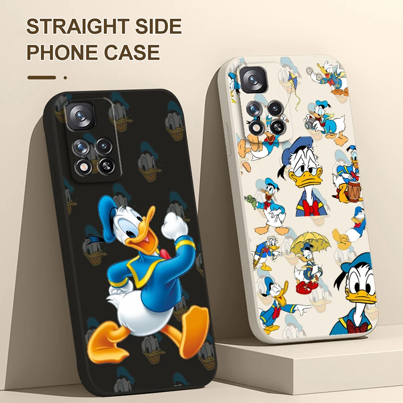 

Disney Anime Donald Duck Cool Liquid Rope Phone Case For Xiaomi Redmi Note 12 10 11 9 Pro Plus Speed Trubo 11S 11T 10S 9T 5G