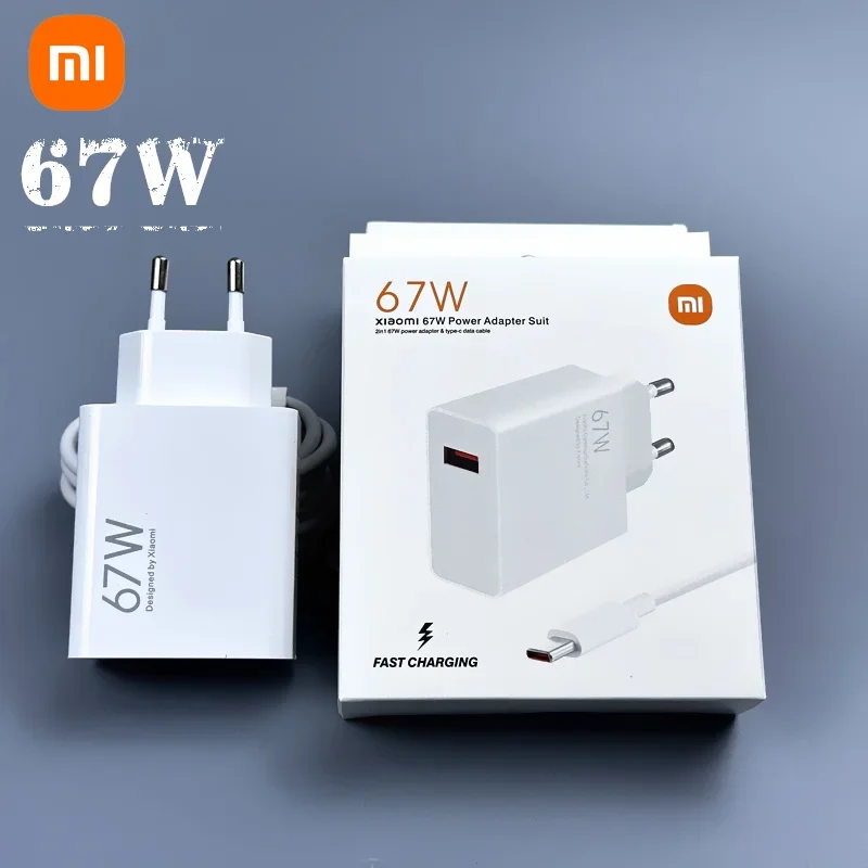Зарядное устройство для Xiaomi Redmi Note 11 pro быстрой зарядки 6 А кабель Type-C 65 Вт 55 33