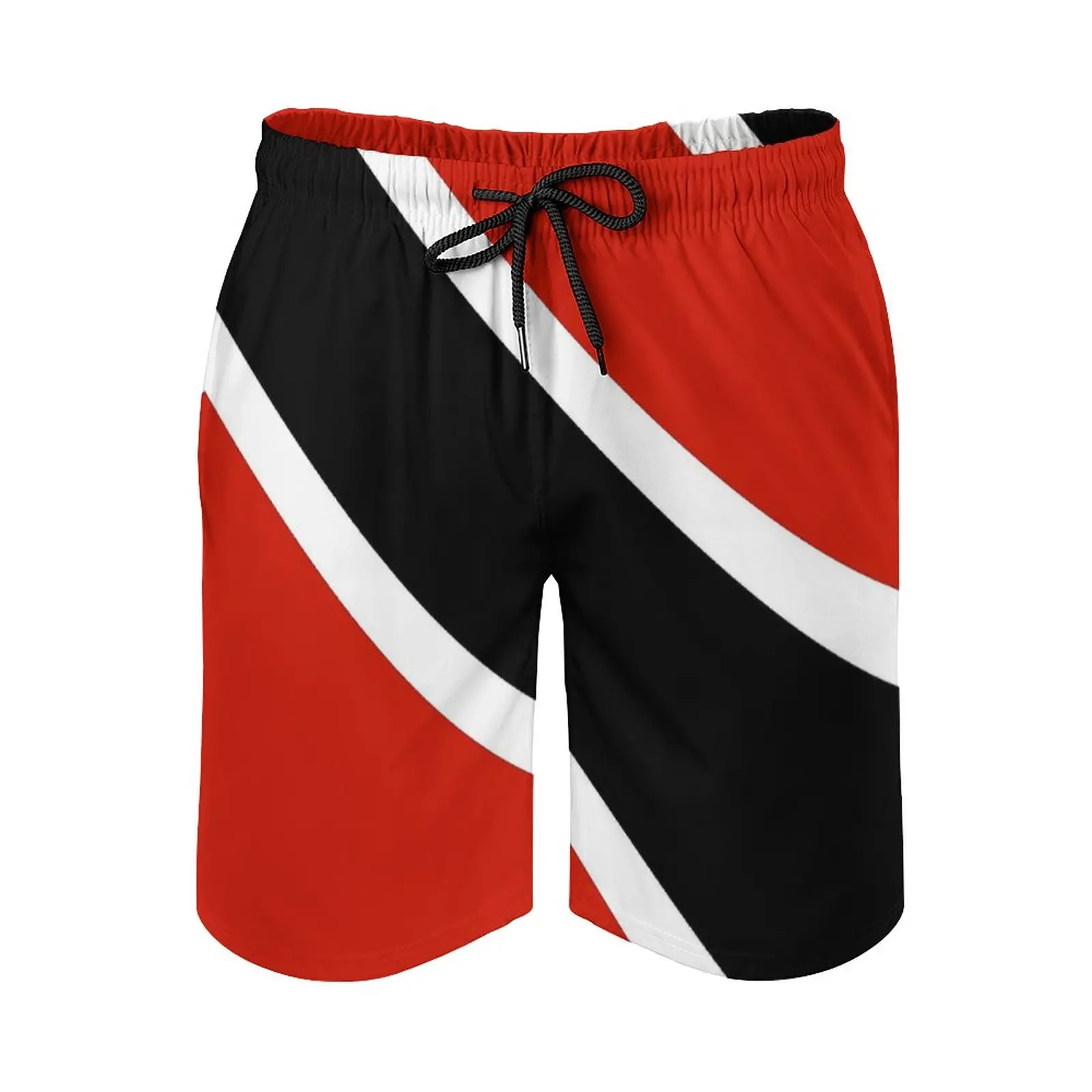 

Flag of Trinidad And Tobago Anime CausalHot Sale Adjustable Drawcord Breathable Quick Dry Men's Beach ShortsSports Loose Stretch