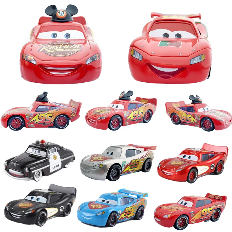 

Cars 2 3 Disney Pixar Lightning McQueen Jackson Storm Doc Hudson Mater 1:55 Diecast Metal Alloy Model Car Boy Toy Birthday Gift