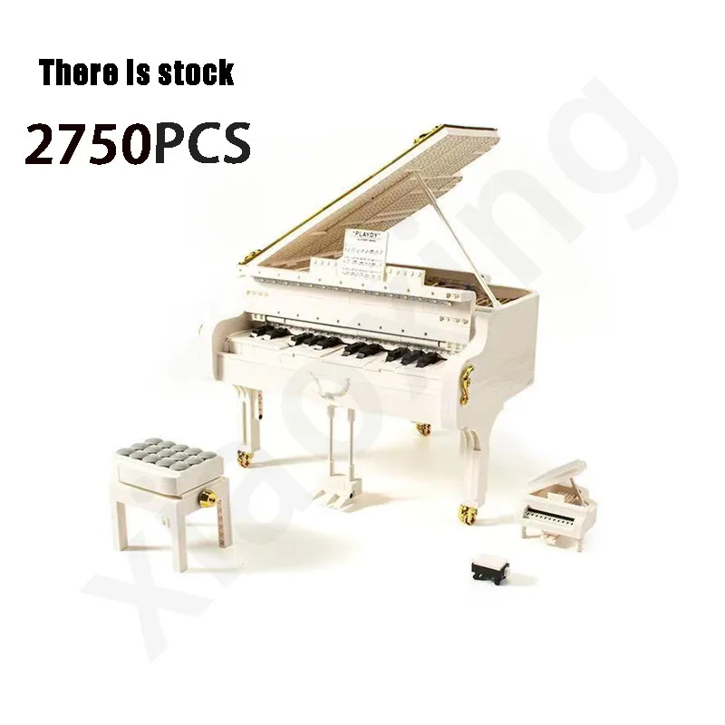 

21323 Little Childhood Big Dreamer White Electric Music Piano High Difficulty Splicing Building Block Toy Kids Birthday Gift