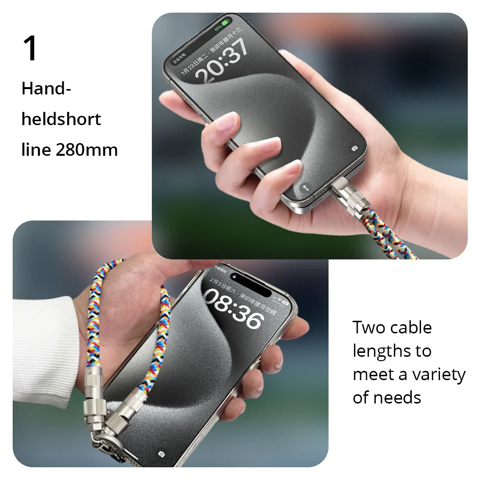 Ремешок для мобильного телефона Bonola кабель USB C к цветная плетеная линия зарядки