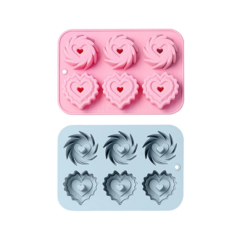 

Cake Mousse Mold Food Grade Silicone Mould for Baking 6 Cavities Cake Mold