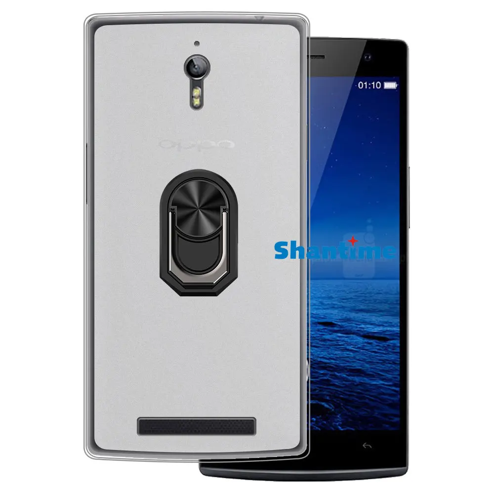 Роскошный ударопрочный кольцевой держатель для OPPO Find 7 X9007 Чехол Мягкий Силиконовый ТПУ защитный чехол для OPPO Find 7a